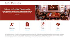 Desktop Screenshot of certifiedflameproofing.com